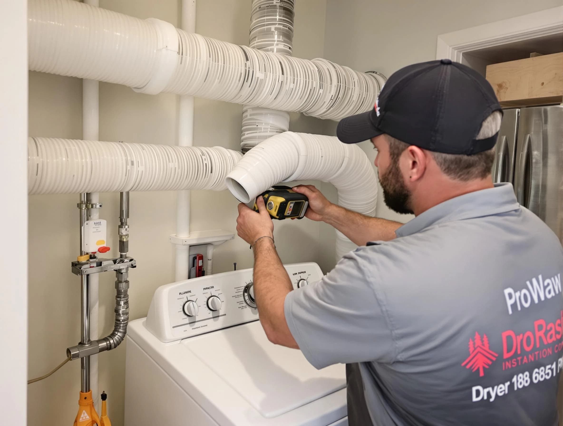 Professional dryer vent hose installation by Petersburg Dryer Vent Cleaning in Petersburg
