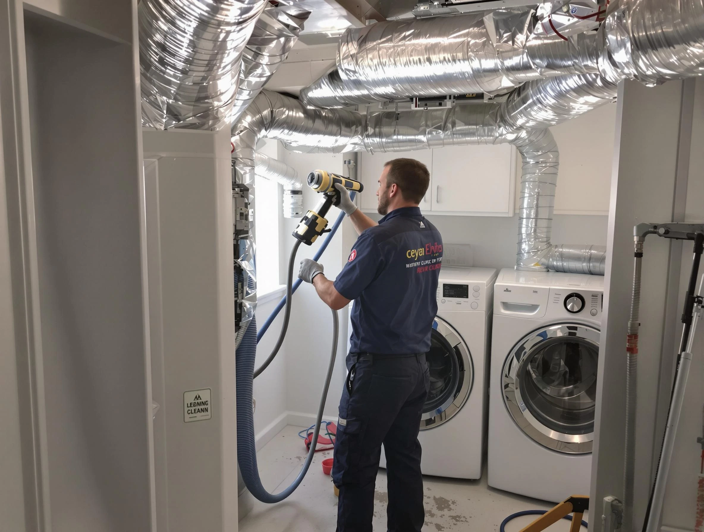 Petersburg Dryer Vent Cleaning specialist using advanced equipment for thorough duct cleaning in Petersburg